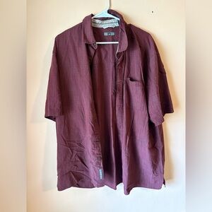 REI Men's Maroon Short Sleeve Shirt